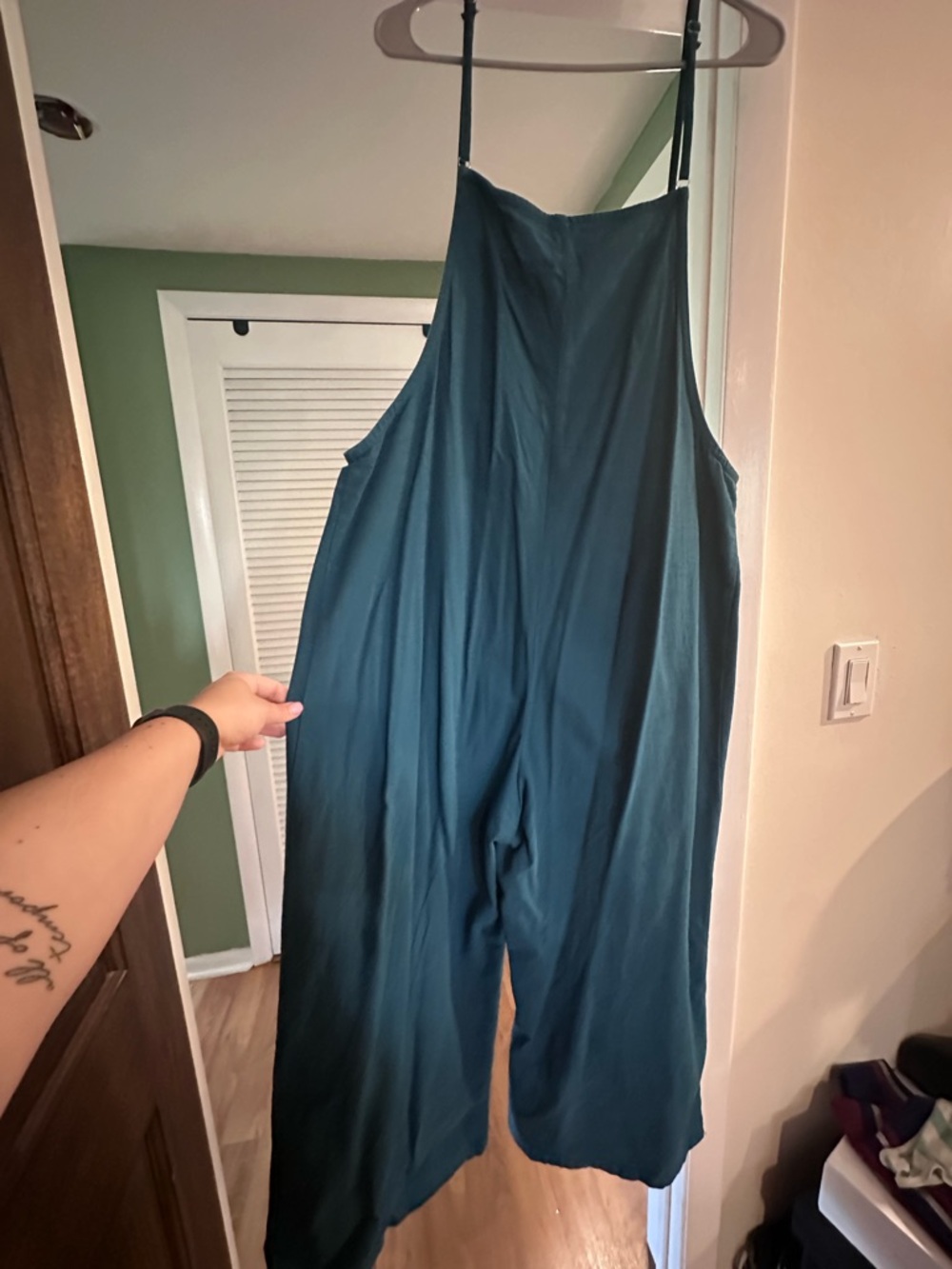 Teal Wide-Leg Jumpsuit